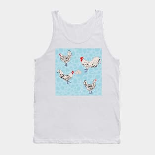 Silver Spangled Hamburg Blue Tank Top